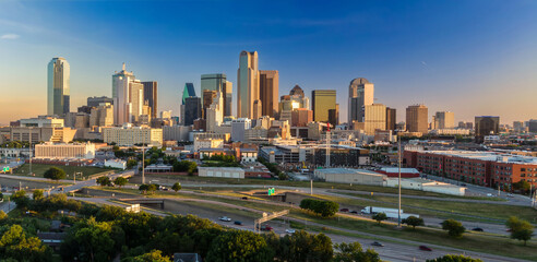 Fototapeta premium Downtown city skyline of Dallas, Texas, United States.