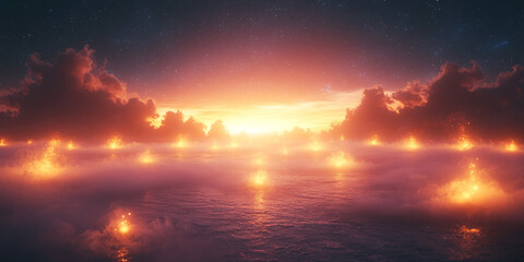 Obraz premium Abstract blue geometric shapes with glowing lines on a dark blue background, concept of digital technology