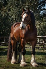 portrait of a Clydesdale horse, generative ai