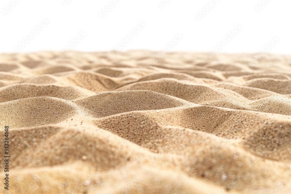 Aufkleber close-up view of sandy beach texture with small rocks and shells