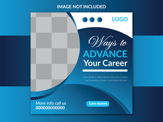 social media post design template Premium Vector.	