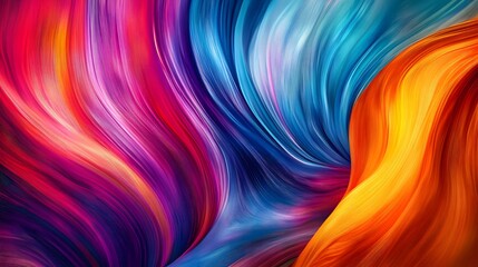 High Saturated Color Abstract Wave Background
