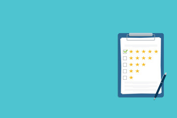 Evaluation or satisfaction feedback. Star ratings to evaluate business or product.	