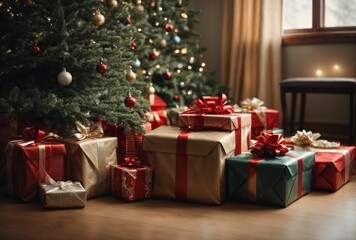christmas tree with gifts