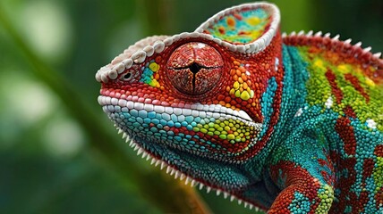 Fototapeta premium chameleon on a branch