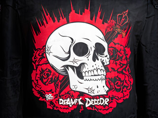 Skull illustration on artistic background