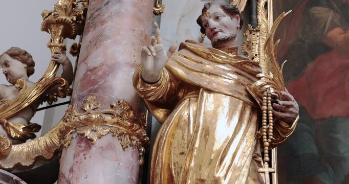 Decorations of the Historic Stams Abbey, Tyrol, Austria