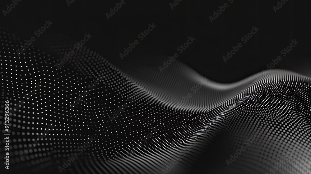 Fototapete elegant abstract halftone dotted black background with space for text, suitable for contemporary web