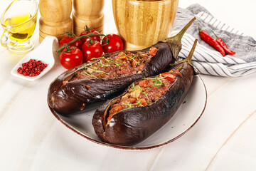 Baked eggplant with minced beef