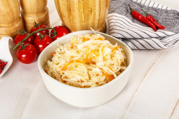 Homemade fermented cabbage Sauerkraut