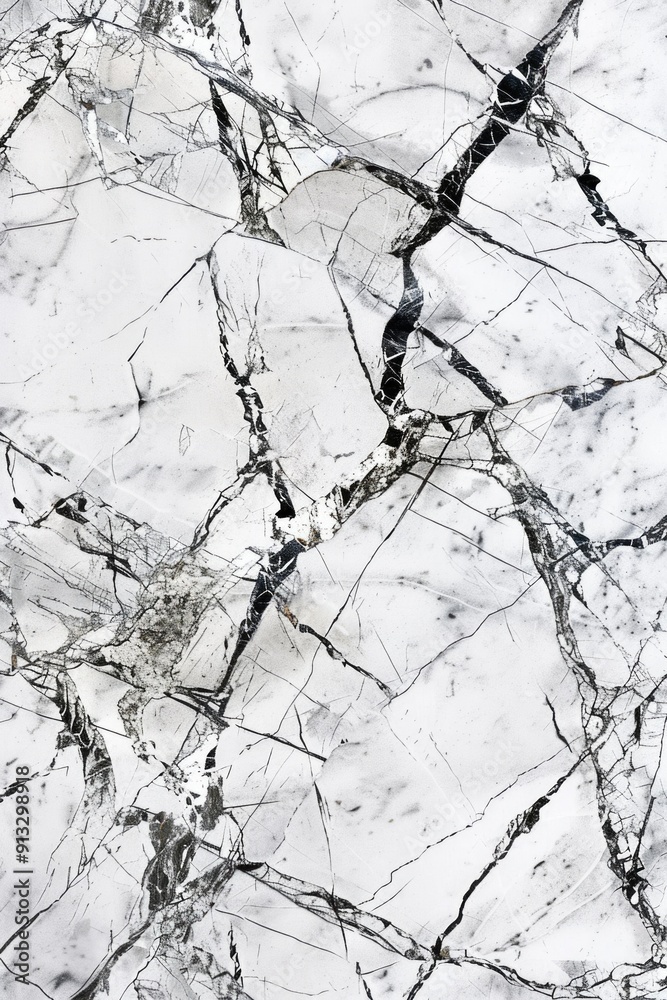 Poster A detailed shot of a marble surface with its intricate patterns and colors