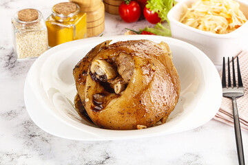 Baked pork knee with spices