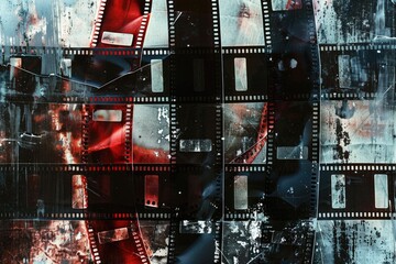 A close-up shot of a film strip, ideal for projects about movies, photography or nostalgia