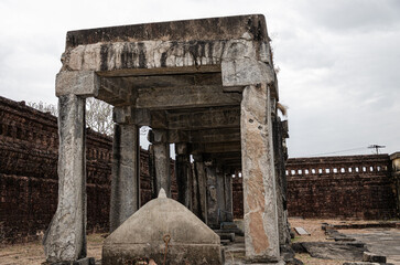 Stone structures at Gomateshwara statue annexe
