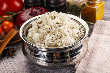 Indian cuisine jeera basmati rice