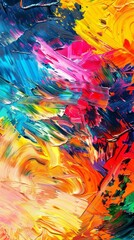 Abstract Painting with Vibrant Colors