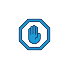Obraz premium Stop icon vector. stop road sign. hand stop icon vector