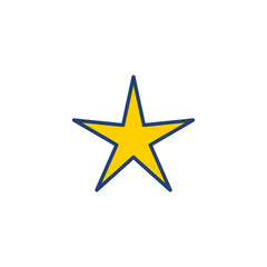 Obraz premium Star Icon vector. rating icon vector. favourite star icon