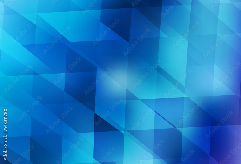 Wall mural light blue vector pattern in square style.