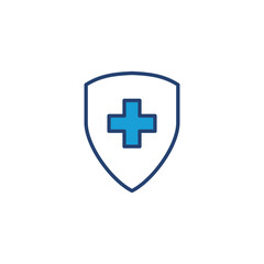 Health insurance icon vector. Insurance health document icon