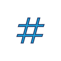 Hashtag icon vector. hashtag symbol