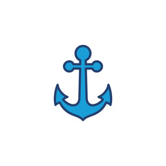 Anchor icon vector. Anchor symbol logo. Anchor marine icon.