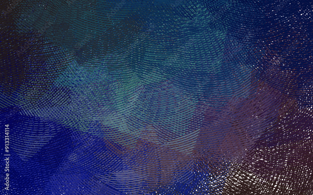 Wall mural light blue, red vector texture with curved lines.