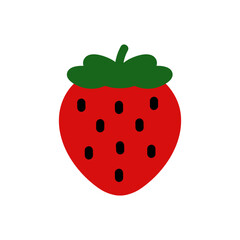 Strawberry icon. Simple strawberry illustration.