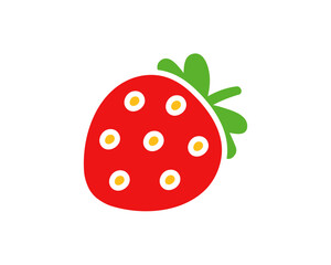 Strawberry icon. Simple strawberry illustration.