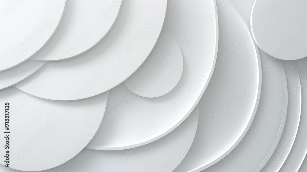 Poster a close-up shot of numerous circular shapes on a plain white surface