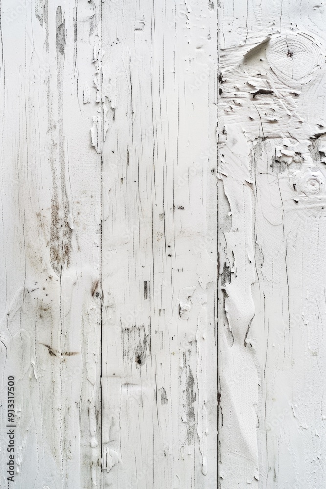 Poster a worn-out white wall with flaking paint, suitable for depicting decay or neglect in various setting