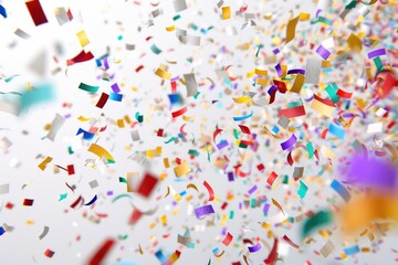 Obraz premium Colorful confetti falls through the air