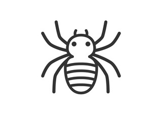 蜘蛛のアイコン（線画）のイラスト