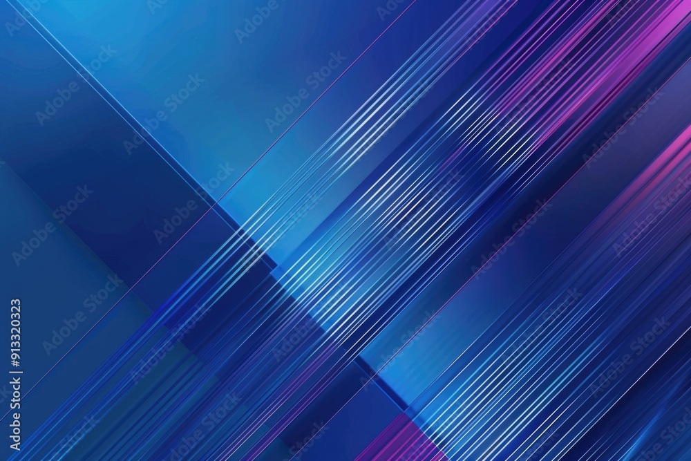 Poster a creative design featuring a blend of blue and purple hues with dynamic lines