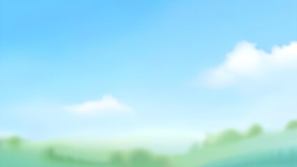 Fototapeta premium green field and blue sky