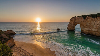Fototapeta premium sunset on the coast of island tropical