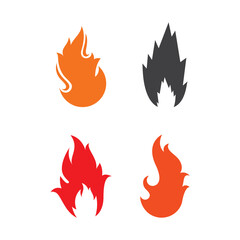 sign of fire flame logo vector icon illustration