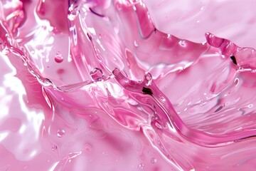 Close up of a pink liquid wave with ripples and texture