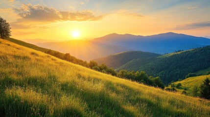 Golden Hour in the Mountains