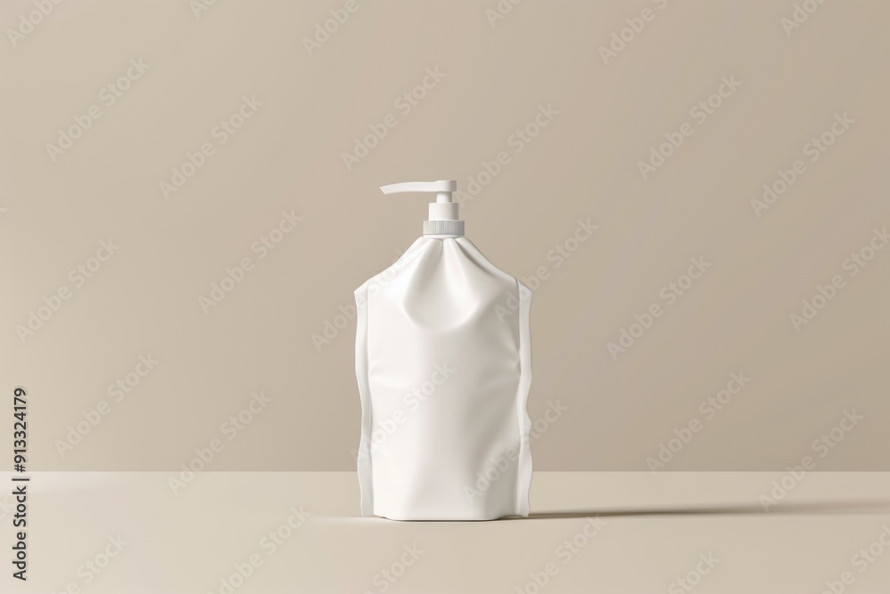 Aufkleber a bottle of liquid on a table with a label and cap