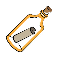 Message in a bottle icon template