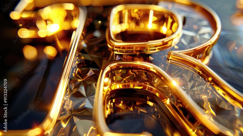 Poster close-up shot of a golden instrument on a table, perfect for editorial or commercial use