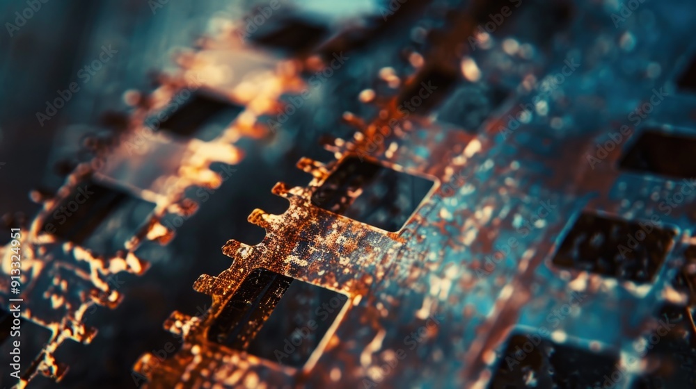 Aufkleber A detailed view of a computer motherboard, ideal for tech-related projects or illustrations