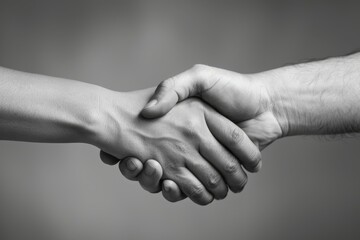 Two hands joining together in cooperation, symbolizing unity and teamwork