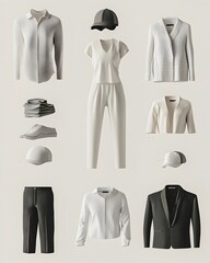 Carefully Curated Fashion Assortment Showcased with Contemporary Aesthetic and Subtle Textures