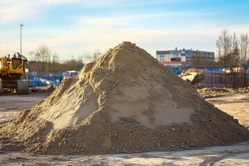 Construction Site Dynamics: Shaping a Pile of Sand