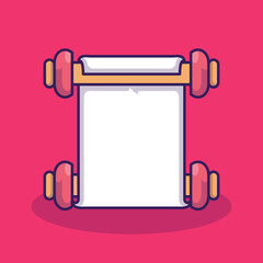 ninja parchment cartoon illustration