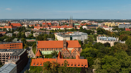 Panorama miejska Wrocław © sopthedrone
