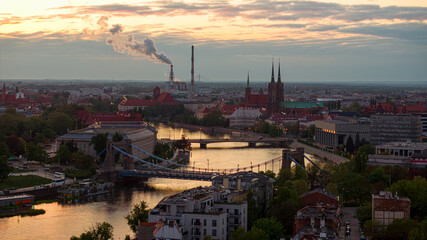 Panorama miejska Wrocław © sopthedrone
