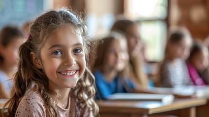closeup of a beautiful girl with blurred background